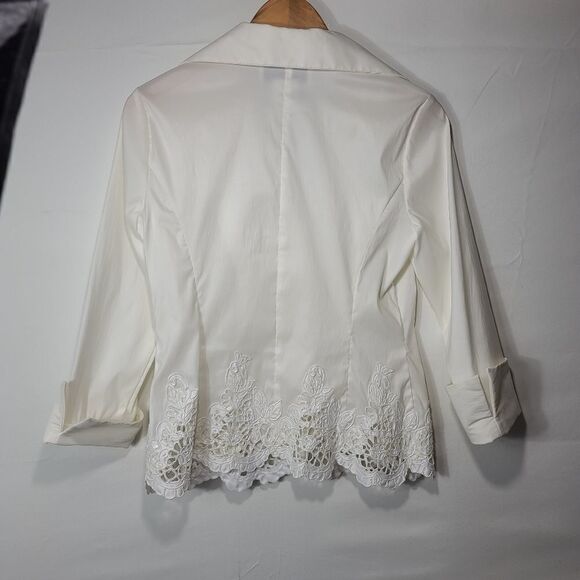 Victor Costa Vintage 70s Dimond White Cutout Shirt - Picture 3 of 11